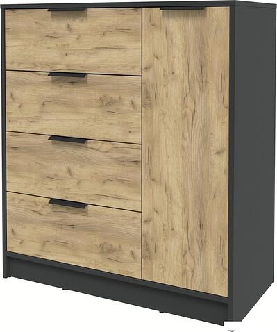 Тумба Интерлиния Концепт КТ-Т90 (дуб золотой/антрацит)