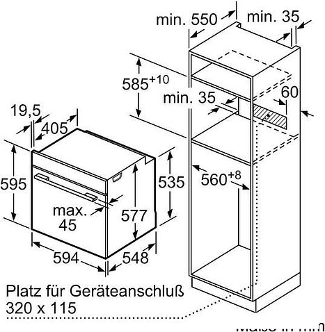 Электрический духовой шкаф Bosch Serie 8 HRG6753S2