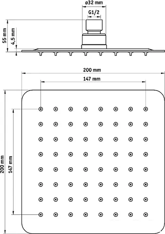 Верхний душ Deante Floks NAC 005K