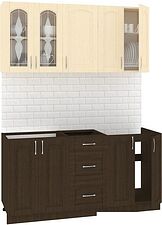 Готовая кухня Кортекс-мебель Корнелия Ретро 1.7м без столешницы (венге светлый/венге) Готовая кухня Кортекс-мебель Корнелия Ретро 1.7м без столешницы (венге светлый/венге)