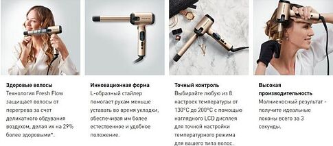 Круглая  плойка Rowenta Ultimate Experience Air Curl Pro CF4311F0