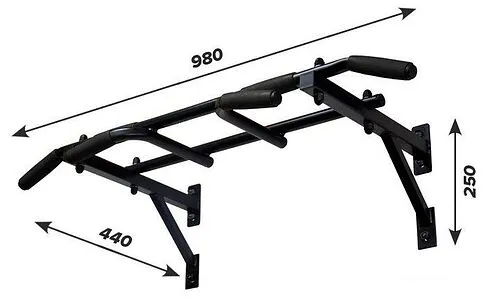 Турник Absolute Champion Треххватный Лайт (черный)