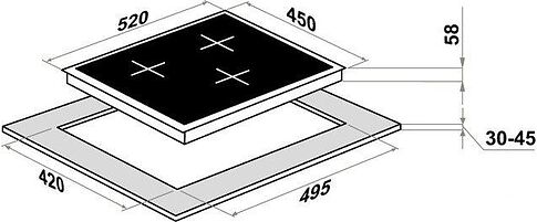 Варочная панель HOMSair HIC43SWH