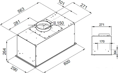 Кухонная вытяжка KUPPERSBERG Ibox 60 X