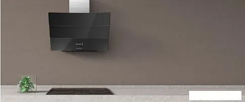 Кухонная вытяжка Krona Inga 600 push button (черный/нержавеющая сталь)