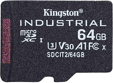 Карта памяти Kingston Industrial microSDHC SDCIT2/64GBSP 64GB