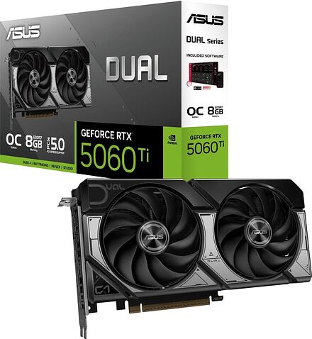Видеокарта ASUS Dual GeForce RTX 5060 Ti 8GB GDDR7 OC Edition DUAL-RTX5060TI-O8G