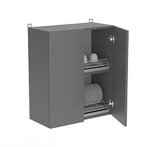 Шкаф навесной Артём-Мебель Мэри 600мм СН-114.199 (серый графит)