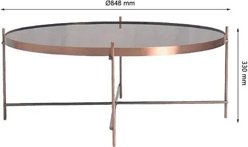 Журнальный столик Bergenson Bjorn Josen TAI-JS-TBL-MTMR-PNK-84 (розовый/медный)