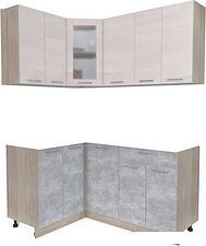 Готовая кухня Интерлиния Мила 12x16 без столешницы (вудлайн кремовый/бетон) Готовая кухня Интерлиния Мила 12x16 без столешницы (вудлайн кремовый/бетон)