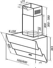 Кухонная вытяжка HOMSair Vertical 60 Glass (белый)