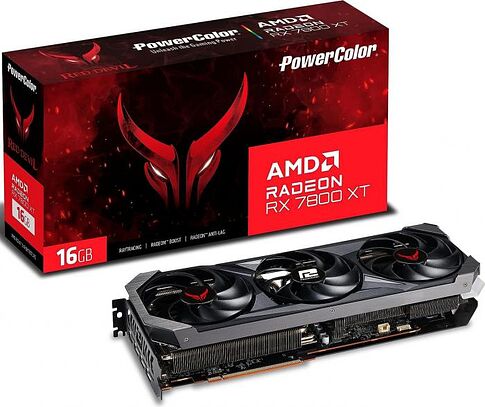 Видеокарта PowerColor Red Devil AMD Radeon RX 7800 XT 16GB GDDR6 RX 7800 XT 16G-E/OC
