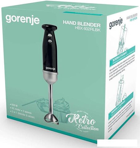 Погружной блендер Gorenje HBX602RLBK