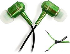 Наушники CBR Human Friends Zipper Green