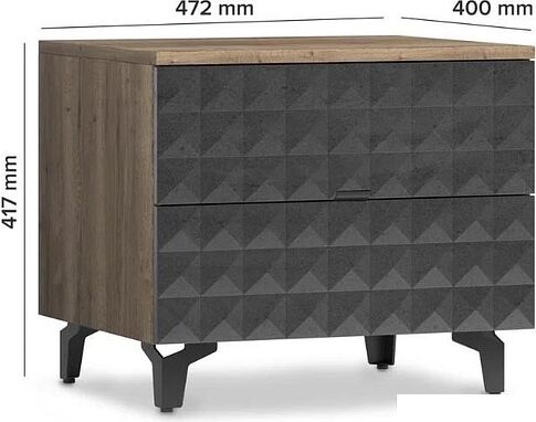 Консольный стол Shtabe Simple 7003 эко (графит/дуб веллингтон/черный)