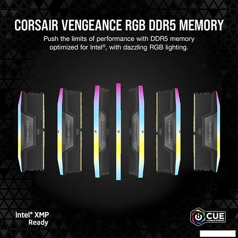 Оперативная память Corsair Vengeance RGB 2x16ГБ DDR5 6000 МГц CMH32GX5M2B6000C30