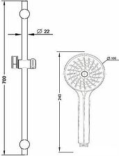 Душевой гарнитур  Esko SSS751 Душевой гарнитур  Esko SSS751