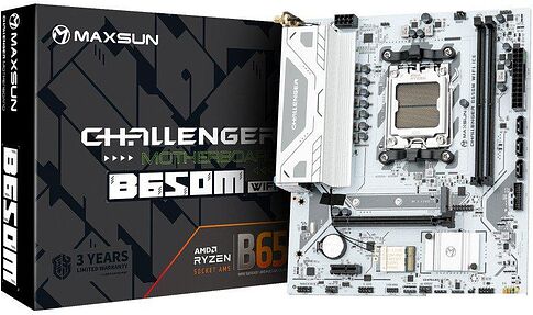 Материнская плата Maxsun Challenger B650M WiFi Ice