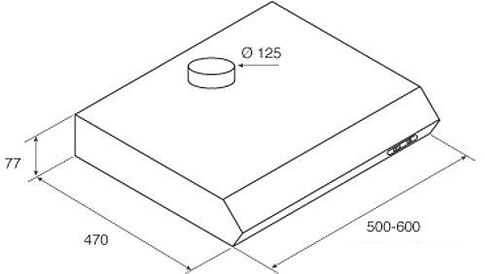 Кухонная вытяжка Jetair Senti SI/F/60 PRF0023745C