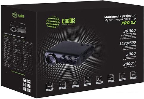Проектор CACTUS CS-PRO.02B.WXGA-W