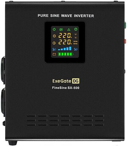 Источник бесперебойного питания ExeGate FineSine SX-500.LCD.AVR.2SH EX295995RUS
