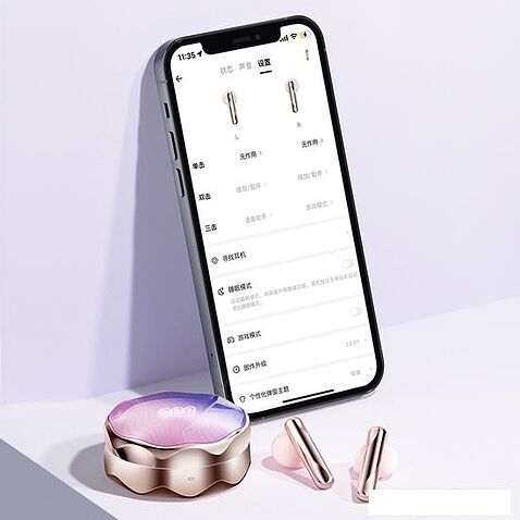 Наушники QCY FairyBuds T21 (серебристый/белый)