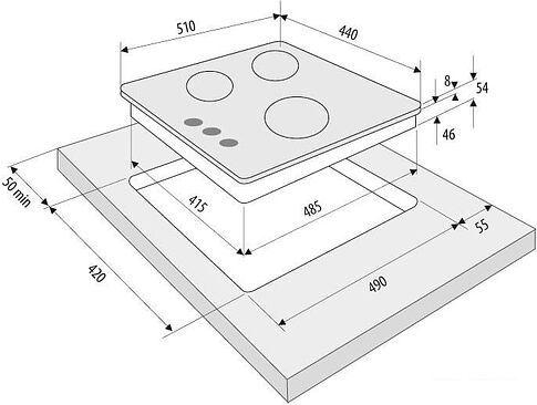 Варочная панель Krona Albero 45 BL