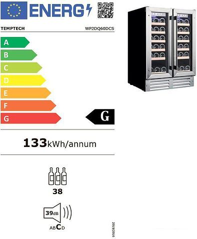 Винный шкаф Temptech WP2DQ60DCB