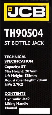 Бутылочный домкрат JCB TH90504 (5т)