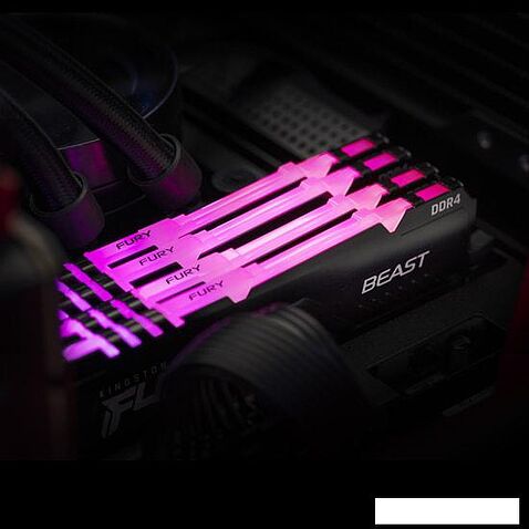 Оперативная память Kingston FURY Beast RGB 4x16GB DDR4 PC4-28800 KF436C18BBAK4/64