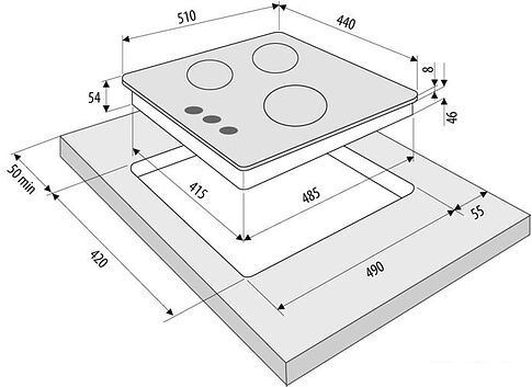 Варочная панель Krona Galileo 45 WH