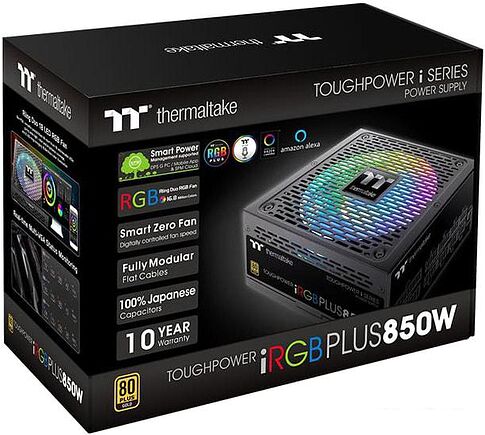 Блок питания Thermaltake Toughpower iRGB PLUS 850W Gold TT Premium Edition TPI-850DH3FCG