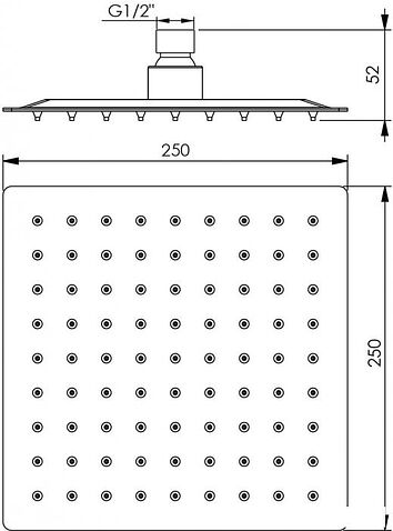 Душевая лейка Rubineta Olo 622077B