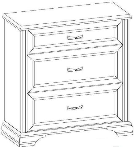 Комод Anrex Monako 3S (сосна винтаж/дуб анкона)