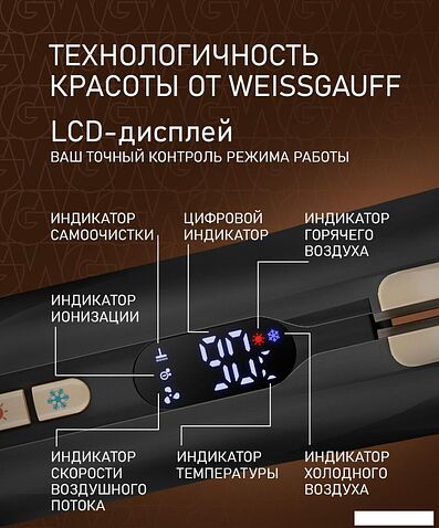 Фен-стайлер Weissgauff WHD 155 BLDC Air Straight Pro