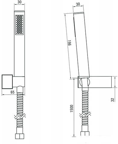Душевой гарнитур Deante Square NOQ 041K