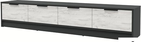 Тумба Интерлиния ТВ Концепт КТ-ТВ4-35 (дуб белый/антрацит)