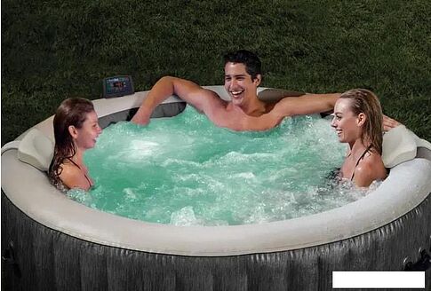 Надувной бассейн Intex Bubble Massage Deluxe 28442 (216x71) с джакузи