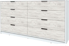 Комод Интерлиния Концепт КТ-К197 (дуб белый/белый платинум)