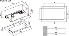 Кухонная вытяжка Meferi INBOX45WH Light