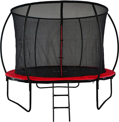 Батут GoUP Luxury 8FT (с сеткой и лестницей, красный)