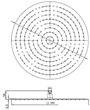 Верхний душ RGW SP-81B 30x30 см