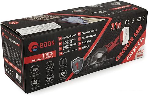 Монтажная (отрезная) пила Edon OAF21-CSL (с 1-им АКБ)