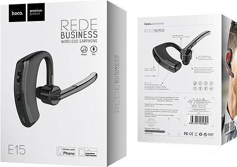 Bluetooth гарнитура Hoco E15 (черный)