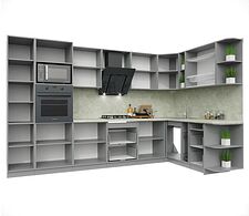 Готовая кухня Интерлиния Мила Пластик 1.88x3.4 правая (мрамор/белый глянец/кастилло темный) Готовая кухня Интерлиния Мила Пластик 1.88x3.4 правая (мрамор/белый глянец/кастилло темный)
