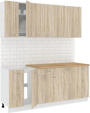 Готовая кухня Кортекс-мебель Корнелия Лира-лайт 1.9м (дуб сонома/дуб бунратти)