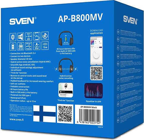 Наушники SVEN AP-B800MV (черный)