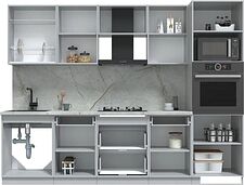 Готовая кухня Интерлиния Берес 2.8В (дуб серый/опал светлый) Готовая кухня Интерлиния Берес 2.8В (дуб серый/опал светлый)