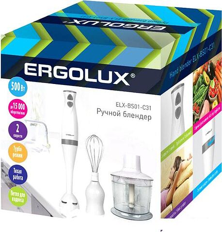 Погружной блендер Ergolux ELX-BS01-C31