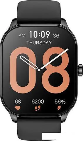 Умные часы Amazfit Pop 3S (черный, с силиконовым ремешком)